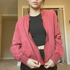 Sunset Red Bomber Jacket